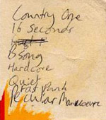 setlist for the 5th july 2001 jcac gig